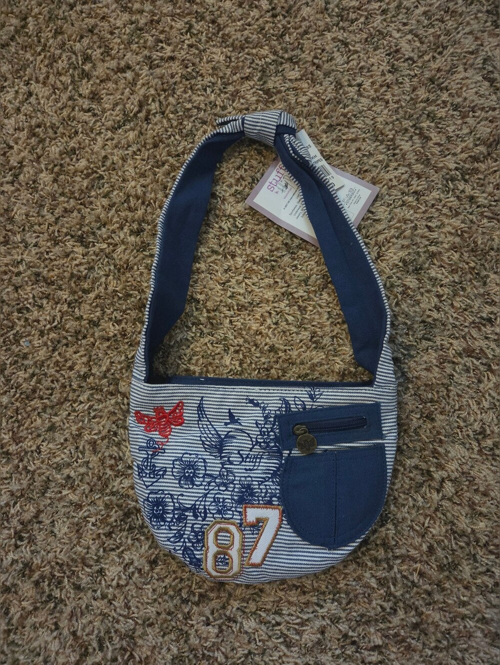 Stuff By Hilary Duff Y2K Vintage Small Pinstriped Handbag 2007 NWT